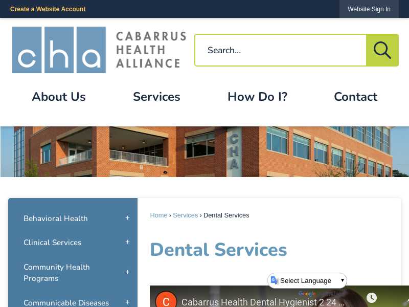 Cabarrus Health Alliance (CHA) -Dental Clinic