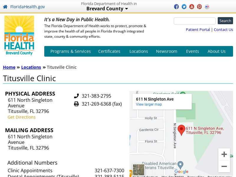 Brevard County Health Department Dental Clinic - Titusville Dental ...